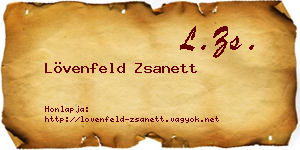 Lövenfeld Zsanett névjegykártya